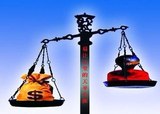 天平：谁多给一点，就偏向谁
